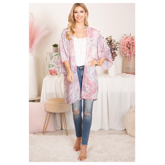 125 ❤️cute marbled kimono - Picture 4 of 7